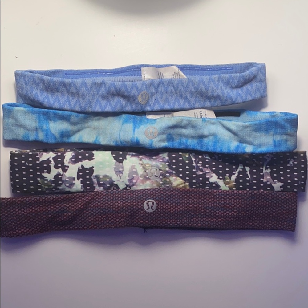 4 thin lulu lemon headbands